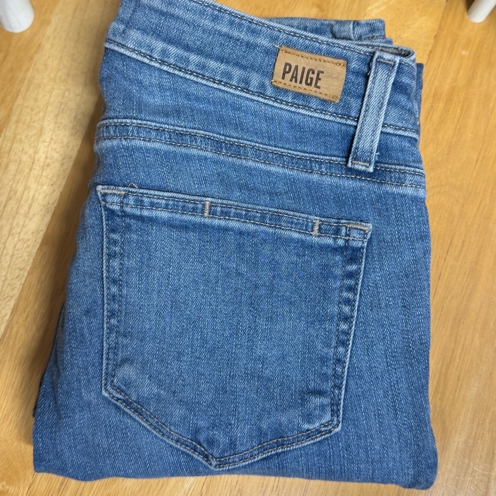 Paige Denim‎ Skyline Skinny Jeans Size 25 Zaid Destructed Mid Rise Stretch